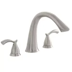 Glacier Bay Edgewood 2-Handle Deck-Mount Roman Tub Faucet, Brushed Nickel thumbnail 1