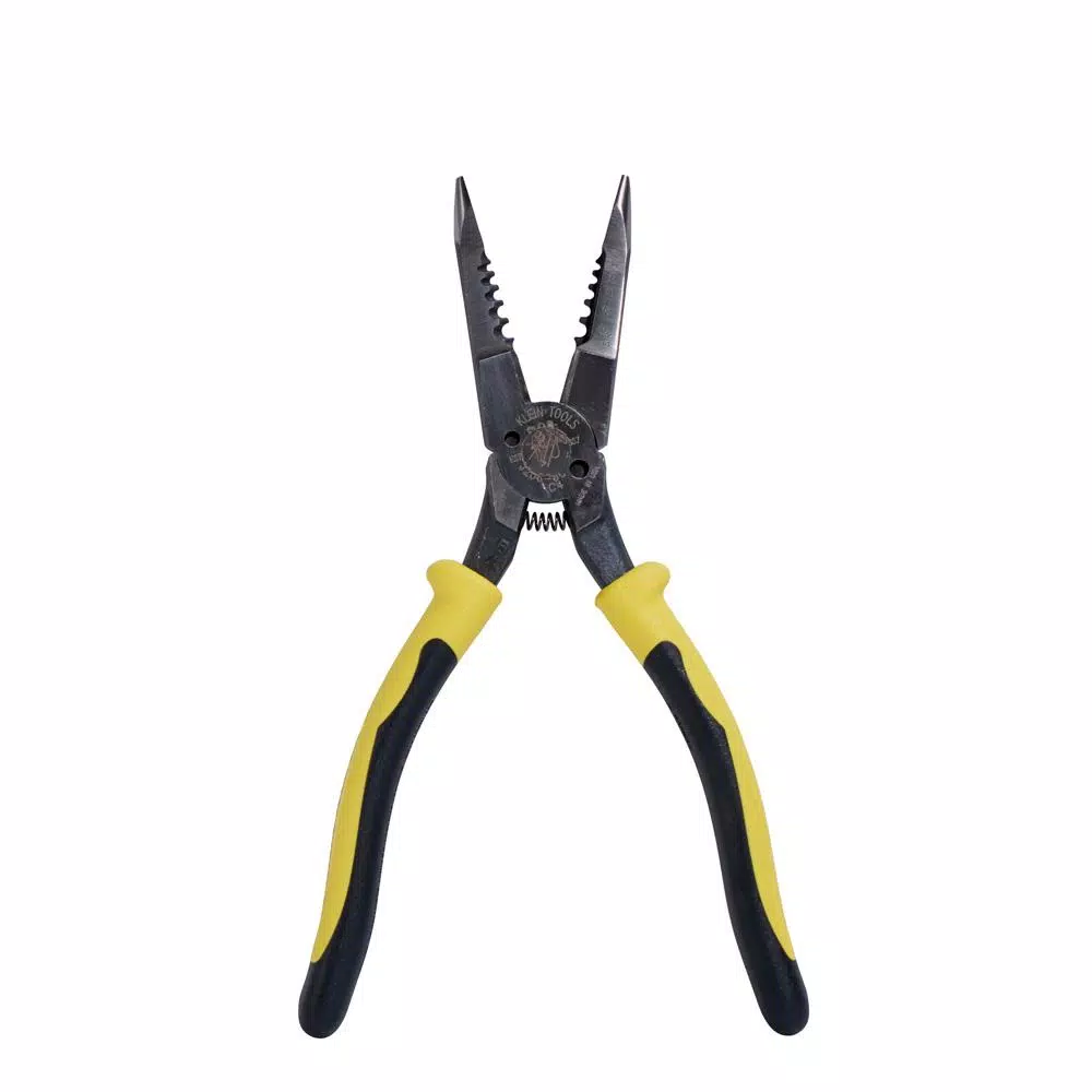 Klein Tools 8-3/8 in. All Purpose Long Nose Pliers with Spring and Wire Stripper