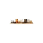 3R Studios Multi-Colored Glass and Wood Votive Candle Holder Tray Set thumbnail 1