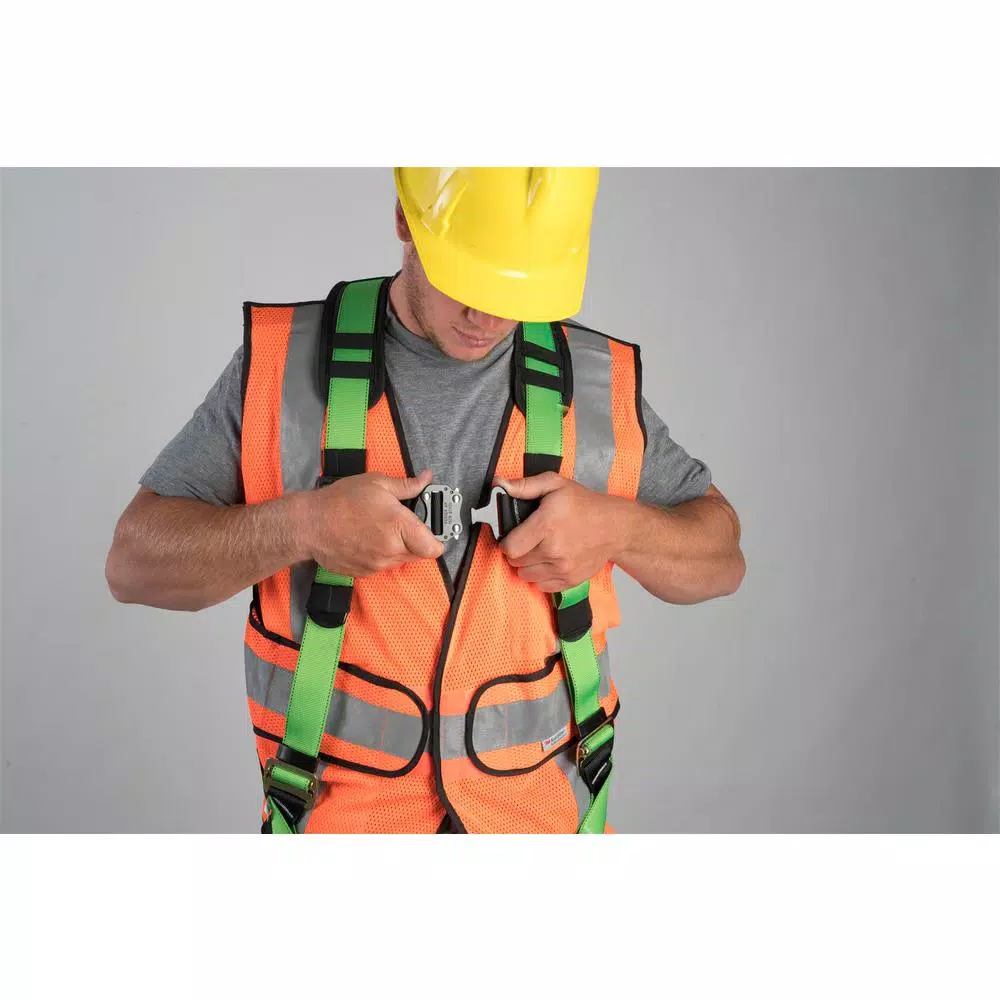 WERNER UpGear H513002 Easy-Wear Safety Harness - Green, One Size