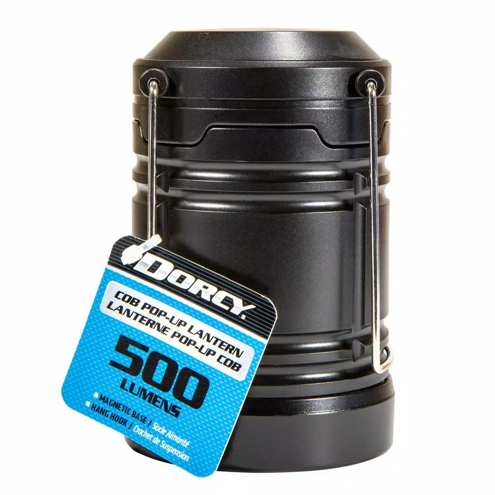 Dorcy 350 Lumen COB LED Pop Up Lantern, 3-Mode Battery Operated Emergency Light