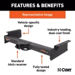 CURT Xtra Duty Class 5 Trailer Hitch for Chevrolet Silverado & Sierra 2500/3500 HD Long-Bed, 2" Receiver thumbnail 3