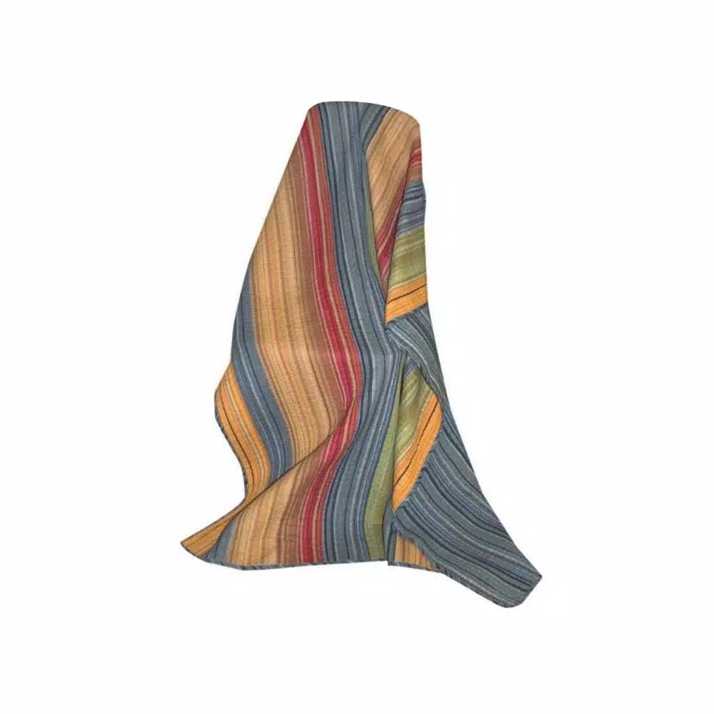 Greenland Home Fashions Katy Multicolored Quilted Cotton Throw, Reversible Striped Design