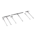 Steel Core 6-Piece Telescoping Gauge Set, 5/16 in. to 6 in. Range Precision T-Bore Hole Gauge thumbnail 1