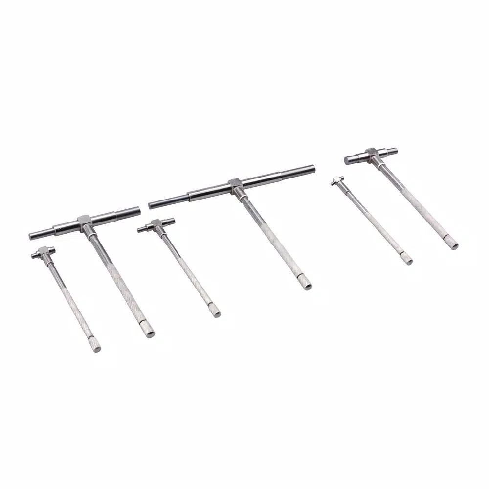Steel Core 6-Piece Telescoping Gauge Set, 5/16 in. to 6 in. Range Precision T-Bore Hole Gauge