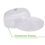 Mind Reader 10 in. Clear Diamond Acrylic Cake Stand with Cover, Elegant Dessert Display Tray thumbnail 6