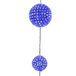 Alpine Corporation 37 in. 3-Tier Hanging Christmas Ornament with 350 Blue and White Chasing LED Lights thumbnail 8