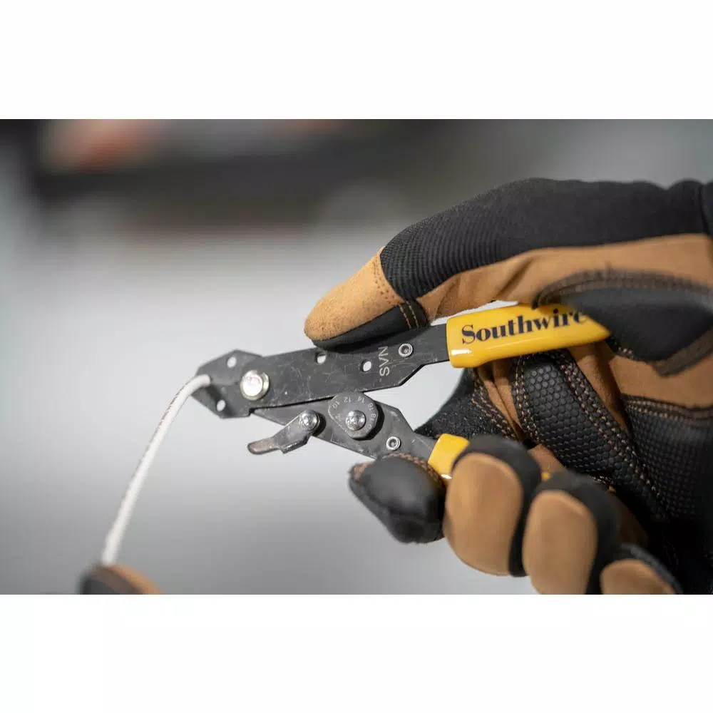 Southwire V-Notch Wire Stripper and Cutter, Multi-Position AWG Dial, 10-26 AWG