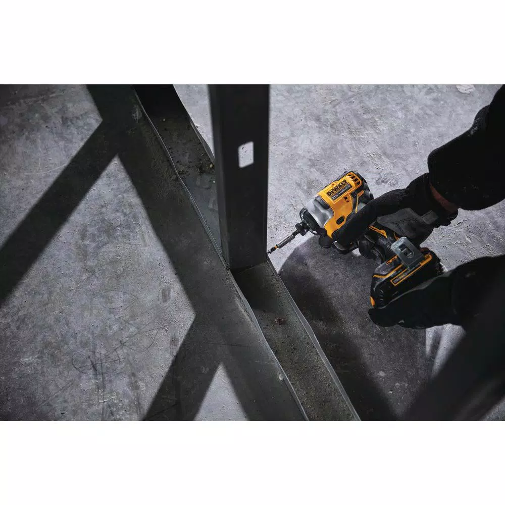 DEWALT 20V MAX ATOMIC 1/4 in. Brushless Compact Impact Driver Kit with 4 Batteries and Charger