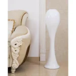 Uniquewise 39 in. White Modern Fiberglass Tall Floor Vase - Unique Oval Design thumbnail 1