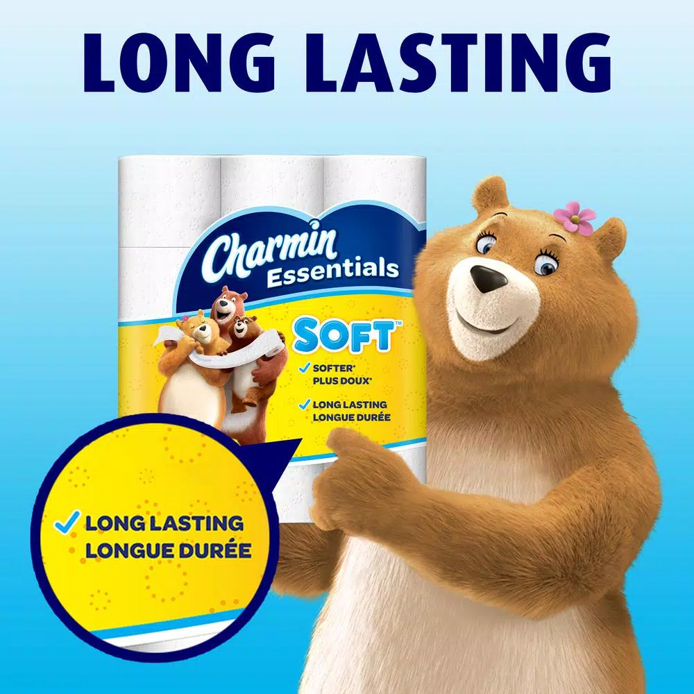 Charmin Essentials Soft 2-Ply Toilet Paper, 48 Giant Rolls