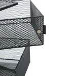 Mind Reader Rotating 2-Tier All-Purpose Organizer Shelf with Magnetic Baskets and Top Shelf, Black thumbnail 5