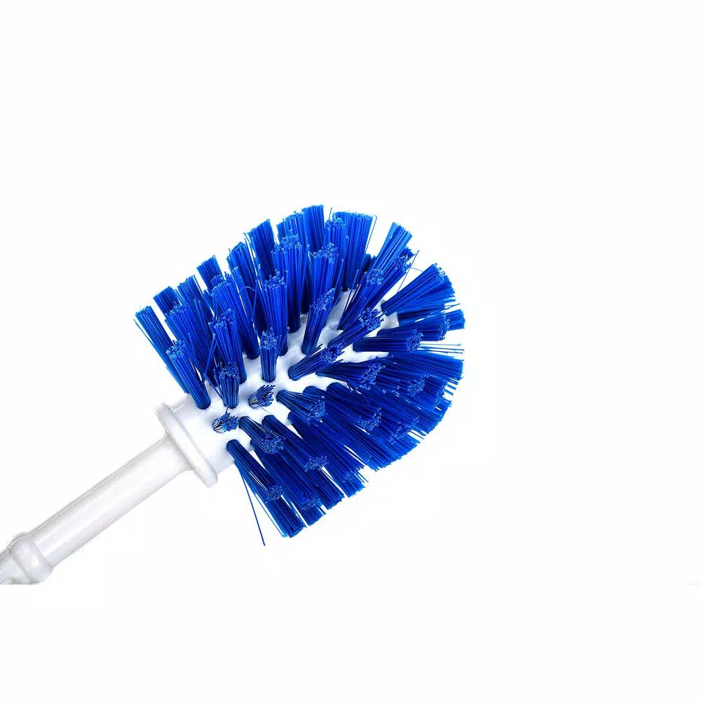 Alpine Industries 16 in. Plastic Toilet Bowl Brush and Holder Set, 2-Pack