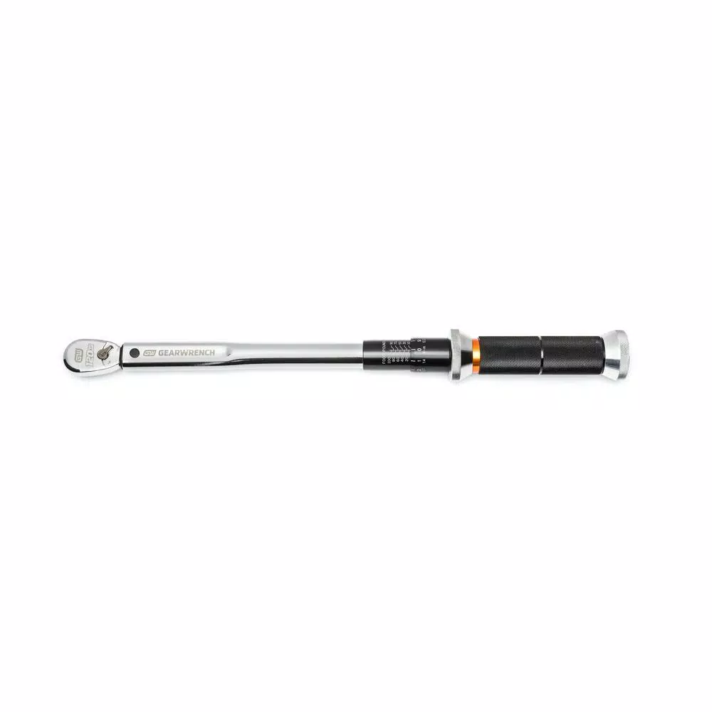 GearWrench 120XP Micrometer Torque Wrench, 3/8 in. Drive, 10-100 ft-lb
