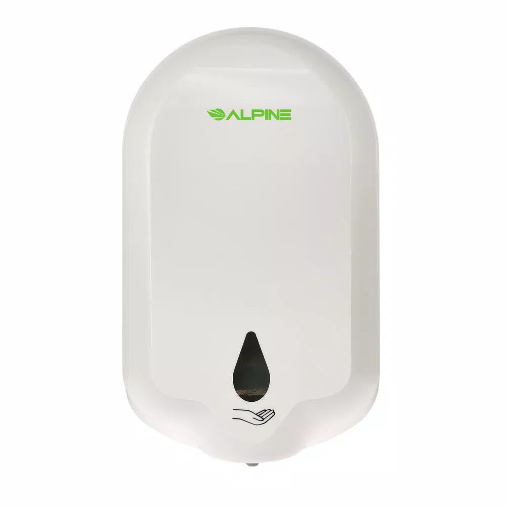 Alpine Industries 1100ml Automatic Liquid Gel Hand Sanitizer & Soap Dispenser, White
