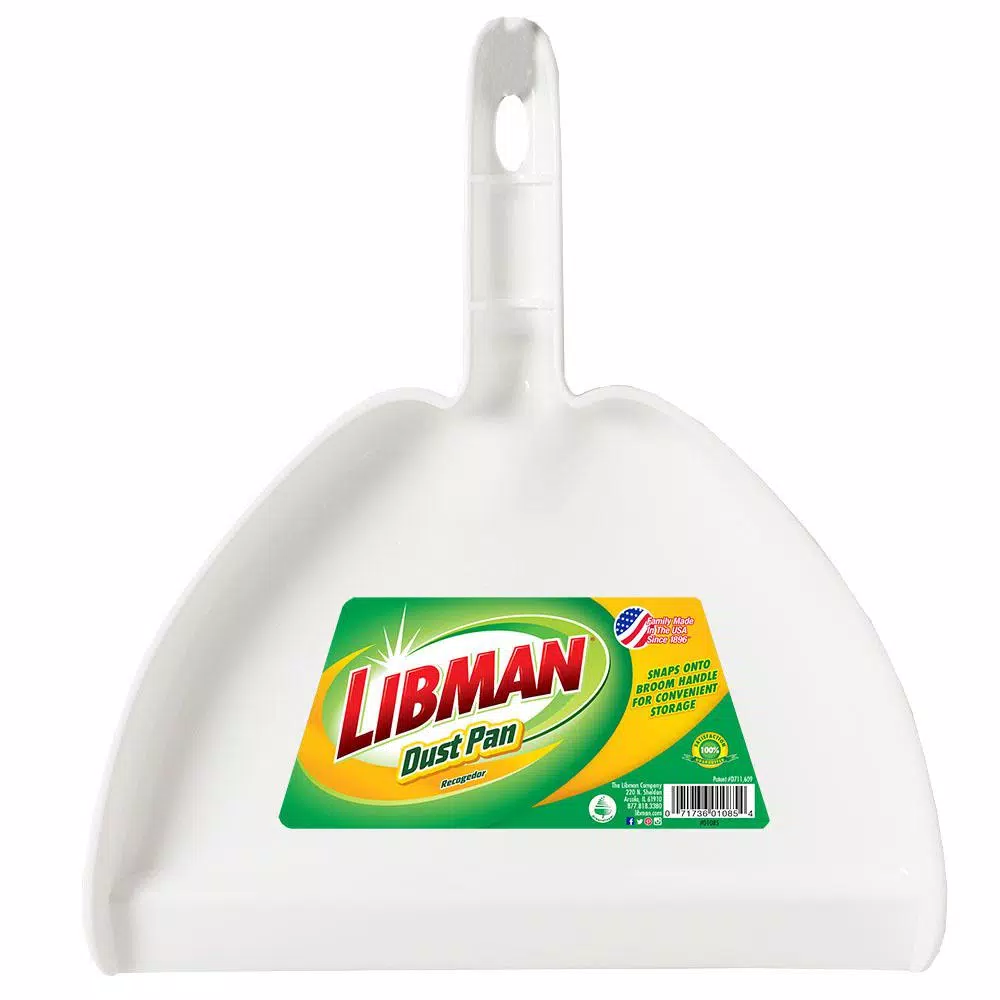 Libman Heavy-Duty Polypropylene Oversized Dust Pan, White