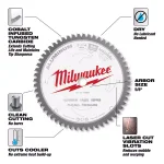 Milwaukee 7-1/4 in. 56T Carbide Aluminum and Metal Cutting Circular Saw Blade thumbnail 3