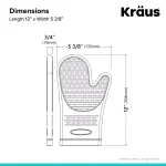 KRAUS Black Silicone Heat-Resistant Non-Slip Oven Mitt thumbnail 2