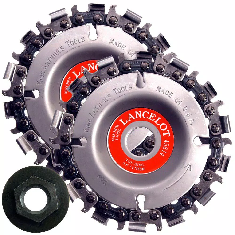 King Arthur's Tools Lancelot 14 Tandem Combo Saw Chain Cutter Accessory for 4.5 in. Angle Grinders