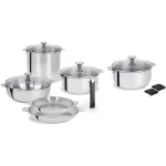 Cristel Tulipe 13-Piece Stainless Steel Cookware Set with Removable Handle System thumbnail 1