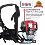 Tomahawk Power Tomahawk 1.6 HP Honda Gas Powered Concrete Vibrator with 10 ft. Flex Shaft Backpack thumbnail 3