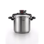 T-fal Clipso 8 Qt. Stainless Steel Stove Top Pressure Cooker with Steam Basket thumbnail 1