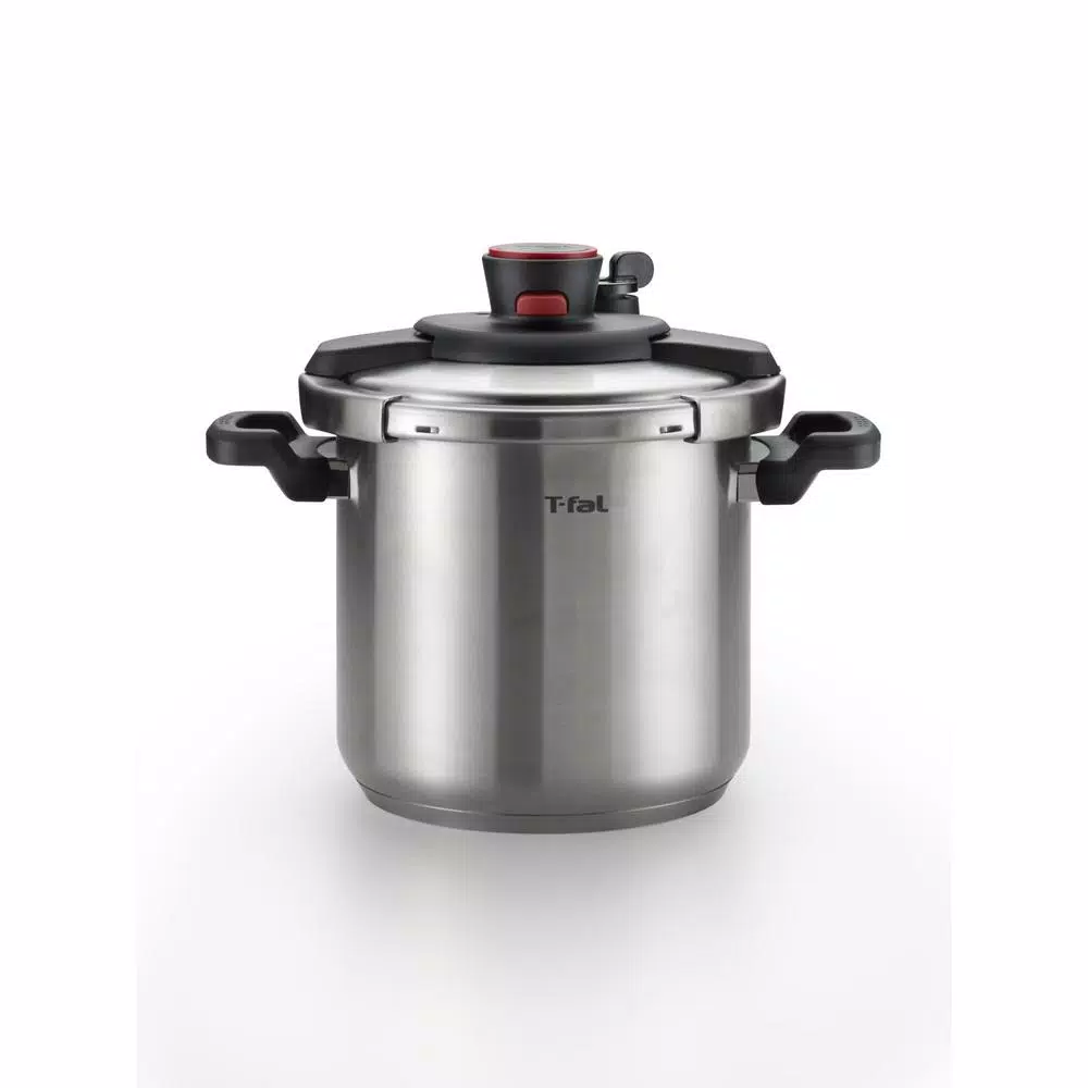 T-fal Clipso 8 Qt. Stainless Steel Stove Top Pressure Cooker with Steam Basket