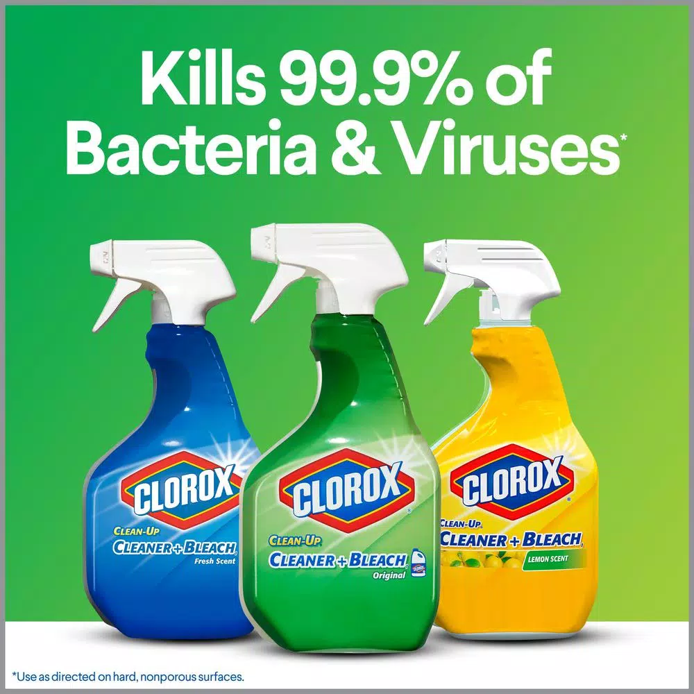 Clorox Clean-Up All Purpose Cleaner Spray with Bleach, Lemon Scent, 32 oz (2-Pack)