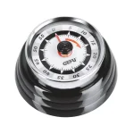 GEFU Retro Mechanical Kitchen Timer - 60 Minute Analog Timer with Magnetic Back, Black and Chrome thumbnail 1