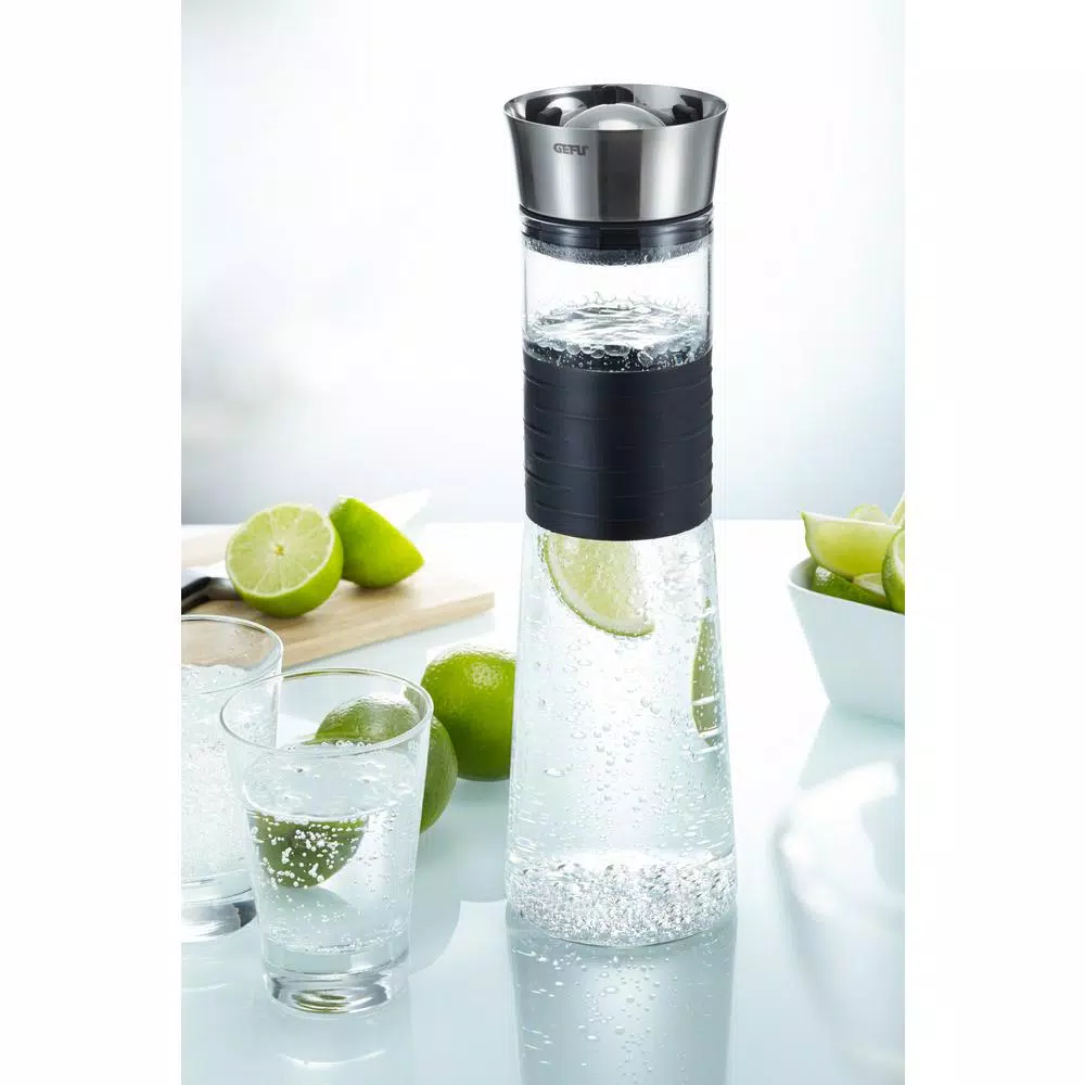 GEFU Borosilicate Glass Carafe with Innovative Ball Stopper - 1L