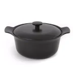 BergHOFF Ron 4.4 Qt. Cast Iron Stock Pot with Lid, Black thumbnail 1