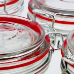 General Store Cottage Chic 4-Piece Glass Preserving Jar Set with Wire Bail and Trigger Closure thumbnail 2
