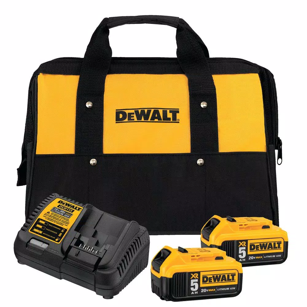 DEWALT 20V MAX XR 1/2 in. Mid-Range Brushless Cordless Impact Wrench Kit with (2) 5.0 Ah Batteries & Charger