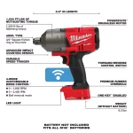 Milwaukee M18 FUEL ONE-KEY 3/4 in. High Torque Impact Wrench with Friction Ring (Tool-Only) thumbnail 3