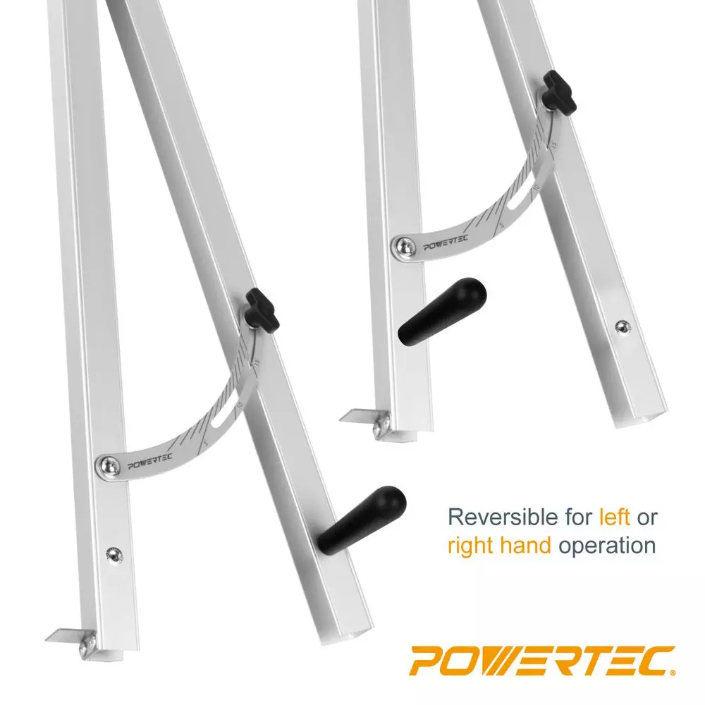 POWERTEC 24-Inch Aluminum Table Saw Taper Jig with Laser Etched Scale