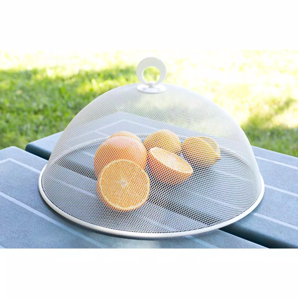 Unbranded Round Mesh Collapsible Food Plate Cover - Galvanized Steel Mesh Food Tent