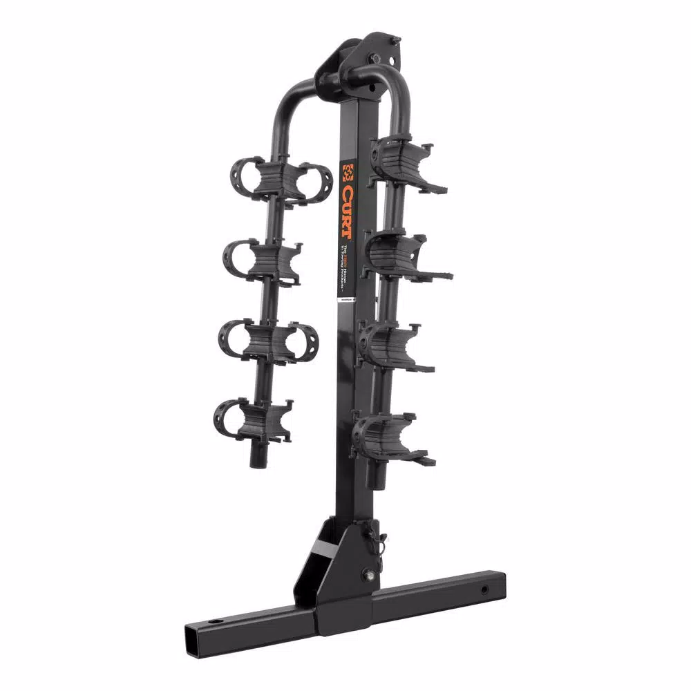 CURT Towable Hitch-Mounted Bike Rack, 4-Bike Capacity, 2" Shank, 2,000 lbs. GTW