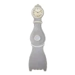 3R Studios Distressed Grey Vintage Wood Floor Grandfather Clock with Quartz Movement thumbnail 1