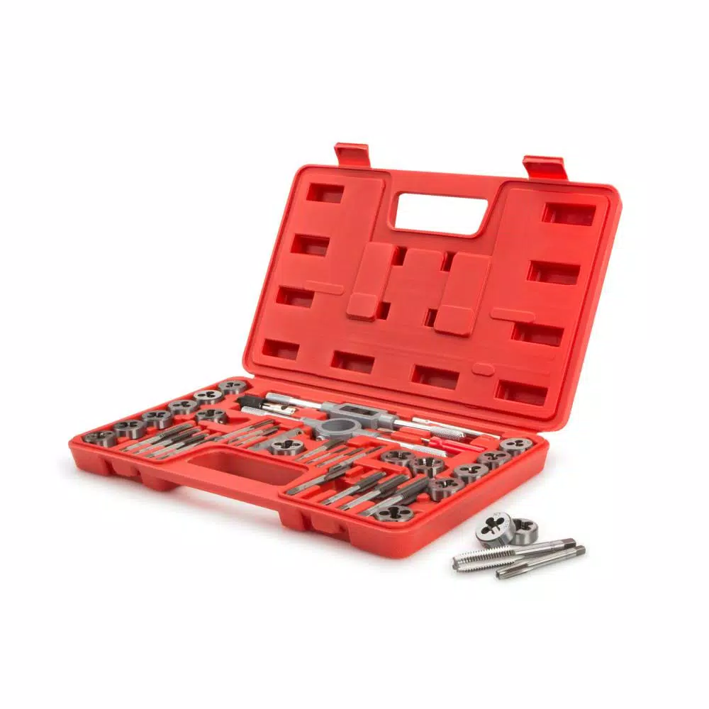 TEKTON 39-Piece Metric Tap and Die Set, Coarse and Fine Sizes 3-12 mm