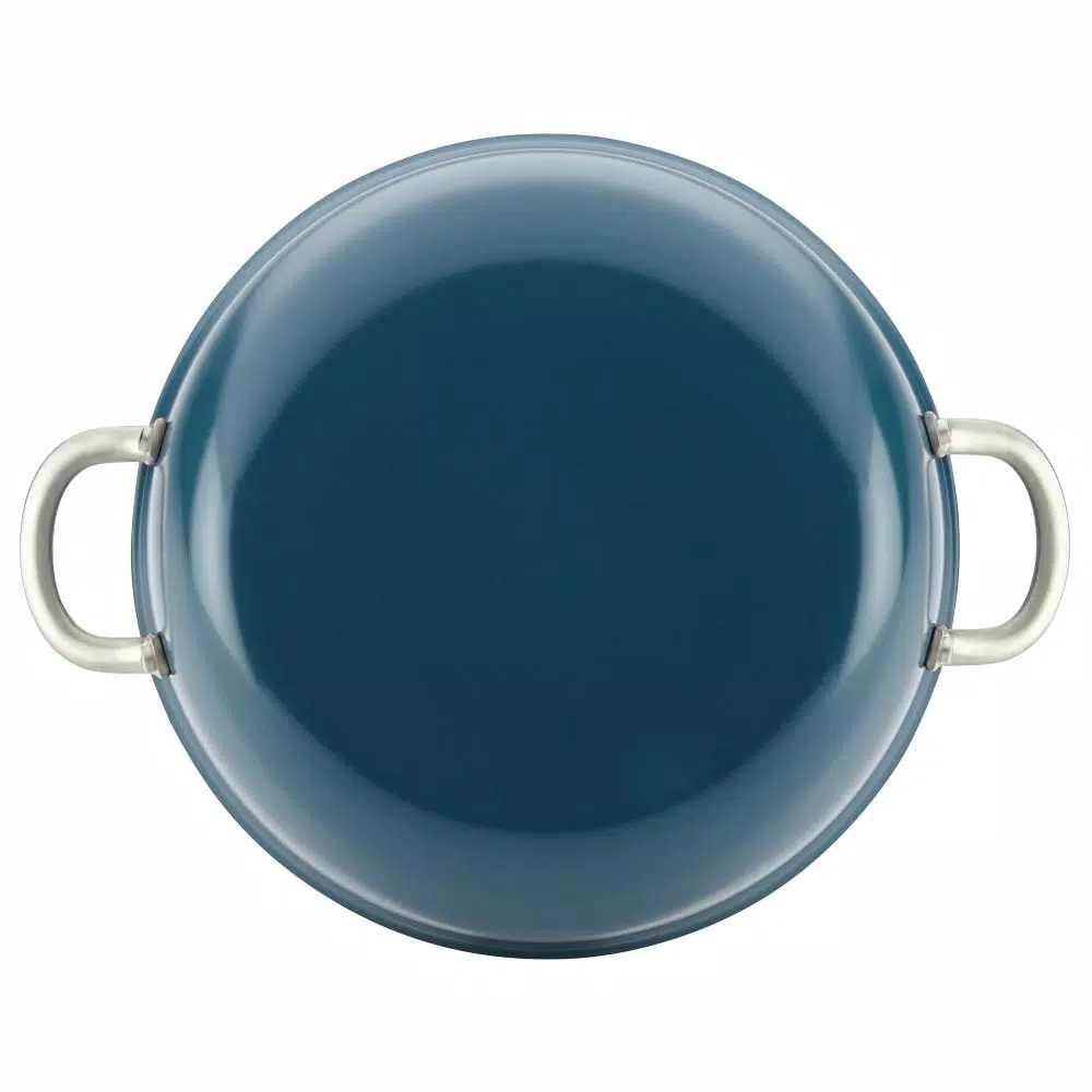 Ayesha Curry Ayesha Home Collection 7.5 Qt. Aluminum Nonstick Stock Pot with Glass Lid, Twilight Teal