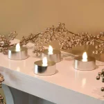 LUMABASE Silver Extra Large LED Tea Light Candles with Remote Control and Dual Timers, 4-Count thumbnail 5
