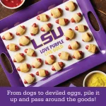 College Kitchen Collection LSU Tigers Serve 'n Score Party Platter, 16 x 12.5 Inch, Purple thumbnail 6