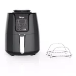 Ninja 4 Qt. Air Fryer, Black and Gray Electric Countertop Fryer with Recipe Book thumbnail 1