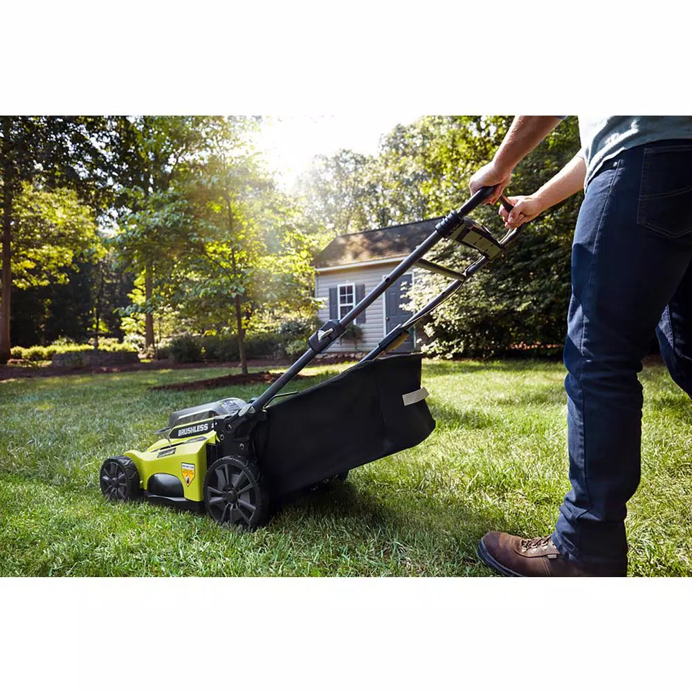RYOBI 40V 20 in. Brushless Cordless Push Lawn Mower with 6 Ah Battery and Charger Included