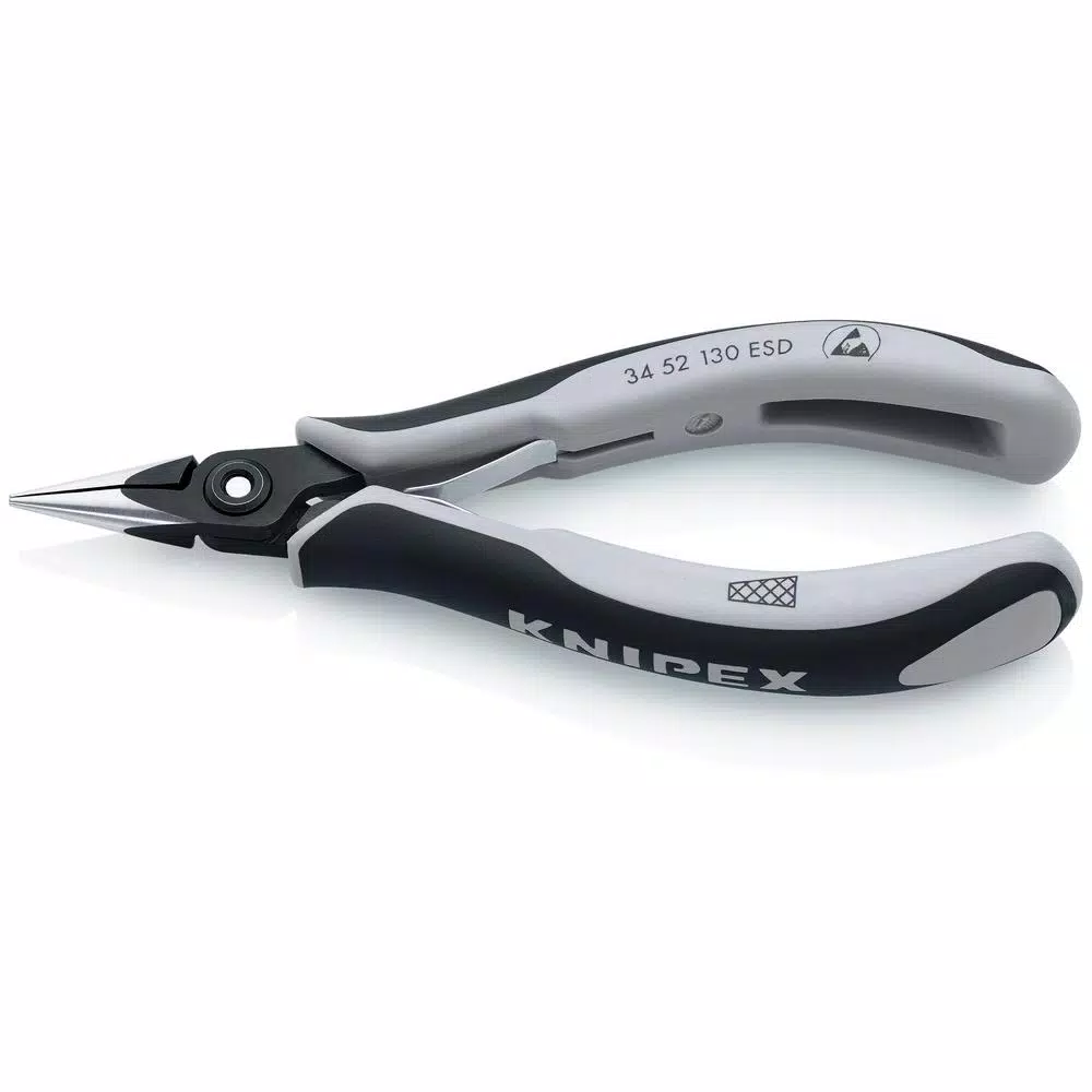 KNIPEX 5-1/4 in. Precision Electronics Gripping Pliers with ESD Handles