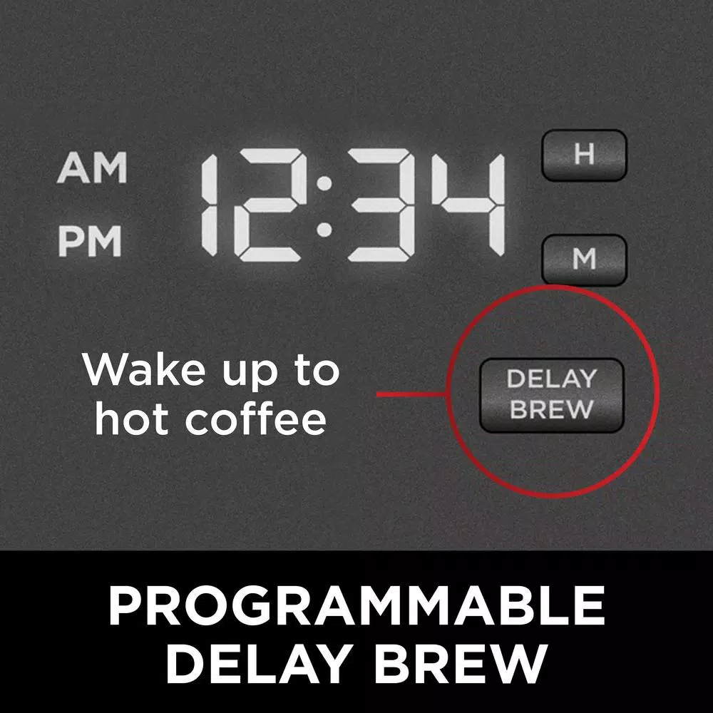Ninja 12-Cup Programmable Drip Coffee Maker, Black Stainless Steel