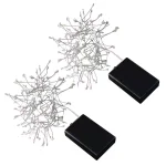 LUMABASE 100-Light LED Warm White Firecracker String Lights with Silver Cord, 5 ft. (2-Pack) thumbnail 1