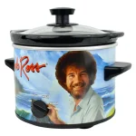 Uncanny Brands Bob Ross Officially Licensed 2 Qt. Slow Cooker, Blue thumbnail 1