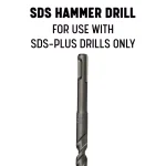 Drill America 5-Piece Carbide Tipped SDS-Plus Masonry Hammer Drill Bit Set, 1/4 in. - 1/2 in. thumbnail 6