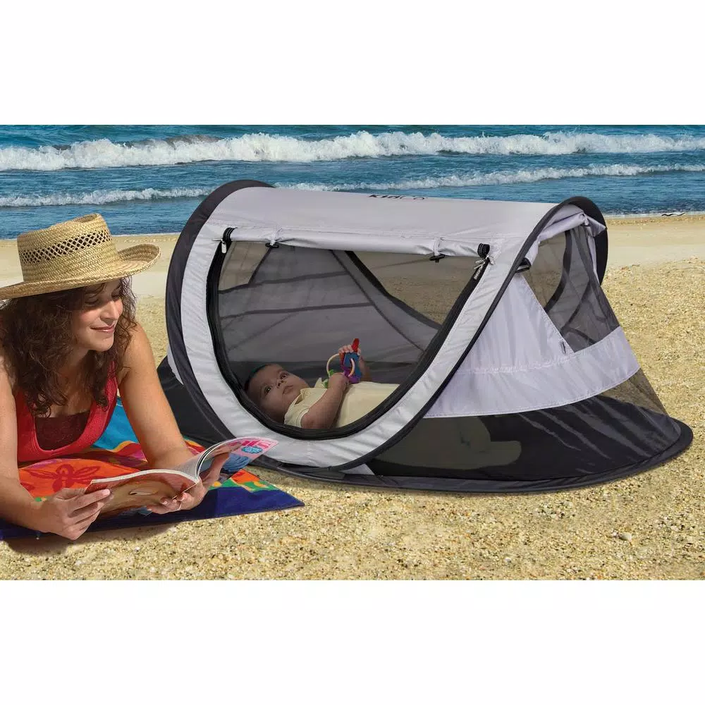 KidCo PeaPod Children's Travel Bed, Lightweight Indoor/Outdoor Nap Bed for Ages 1-3, Midnight